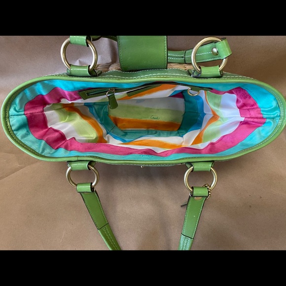 Genuine coach basket weave handbag purse - Picture 2 of 8